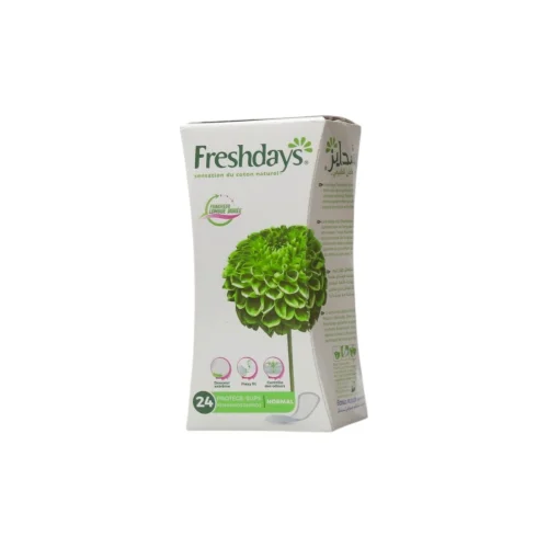 فوط نسائية يومية عادية غير معطرة فريش دايز Freshdays (عبوة 24 فوطة)