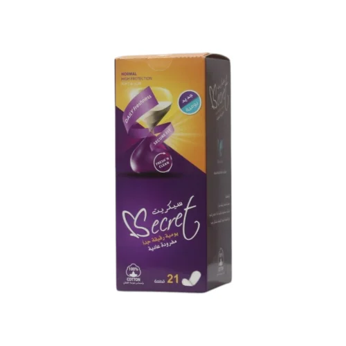 فوط نسائية يومية رقيقة جداً غير معطرة سيكريت Secret Pantyliners (عبوة 21 قطعة)