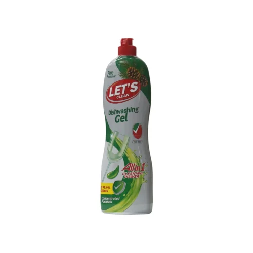 جل جلي - لتس كلين Let's Clean (صنوبر / قوة تنظيف 4 في 1 - Dishwashing Gel)