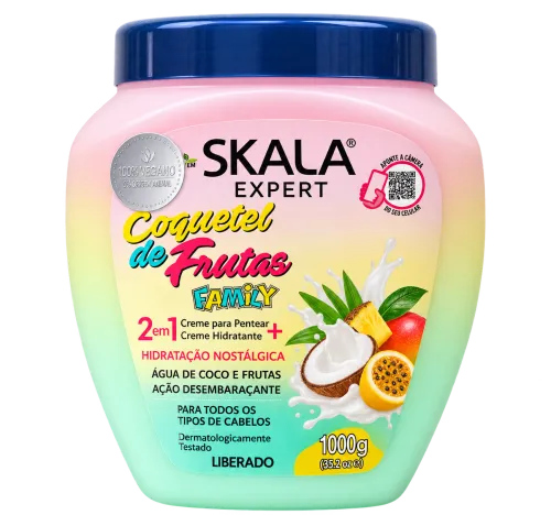 سكالا كريم معالج ومصفف 2 في 1 كوكتيل الفواكه العائلي - SKALA Coquetel de Frutas