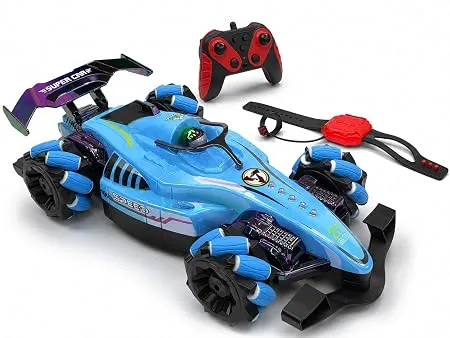 سيارة سباق فورمولا 1 بهلوانية لاسلكية بتحكم مزدوج (F1 Racing RC Stunt Car)
