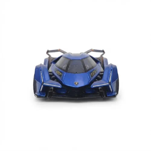مجسم سيارة رياضية معدنية زرقاء مقياس 1:22 (موديل Lambo V12 Vision GT)