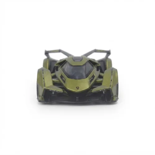 مجسم سيارة رياضية معدنية خضراء مقياس 1:22 (موديل Lambo V12 Vision GT)
