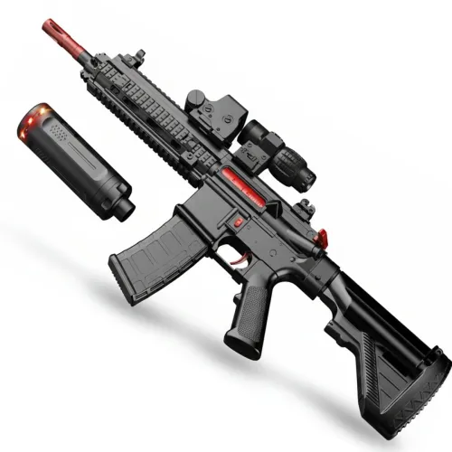 مسدس خرز جل كهربائي تصميم M416 مع إضاءة وبخاخ (Electric Gel Ball Blaster)