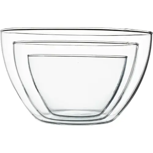 طقم أواني وعاء زجاجي منفوخ (3 قطع) من سيماكس - Simax Blown Glass Bowl Set