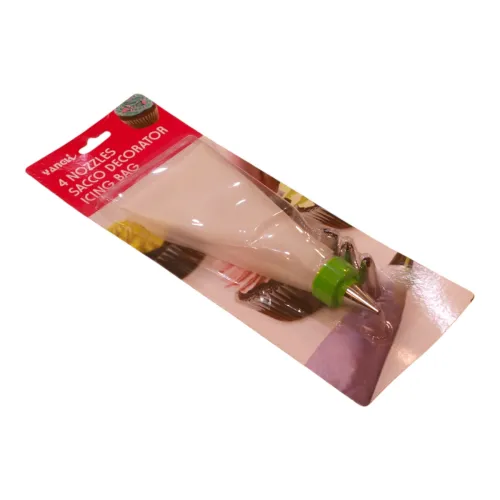 تزيين الكيك مع 4 رؤوس (Icing Bag with 4 Nozzles)
