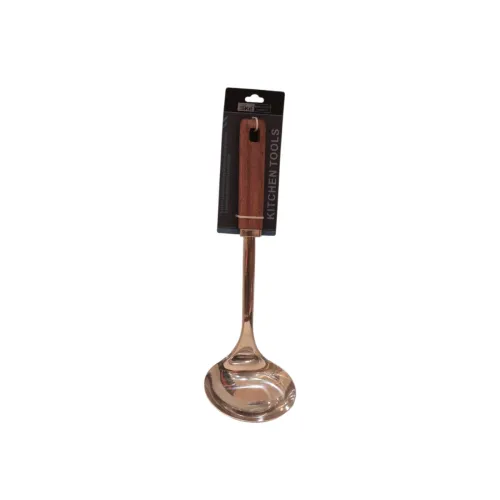 مغرفة ومصفاة طعام بمقبض خشبي من سكيت (SKit Kitchen Tools)