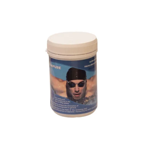 أقراص كلور أكوابيور بطيئة الذوبان لتعقيم حمامات السباحة (AQAPURE Slow-Dissolving Chlorine Tablets) – وزن القرص 200 غرام