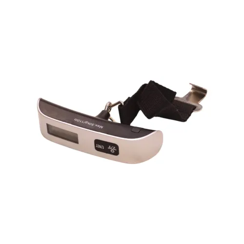 ميزان حقائب رقمي محمول بدقة عالية وسعة حتى 50 كجم مع شاشة LCD وإيقاف تلقائي (Electronic Luggage Scale)