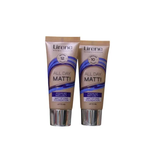 كريم أساس مطفي Lirene All Day Matt! Mattifying Foundation بداخل فيتامين E (ثبات حتى 14 ساعة)